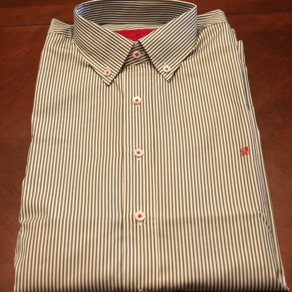 CAROLINA HERRERA BENGAL STRIPED POPLIN SHIRT